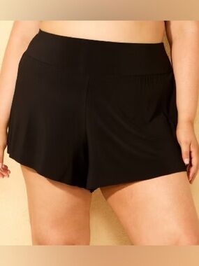 Women's UPF 50 Sport Swim Shorts - Aqua Green Black 20W